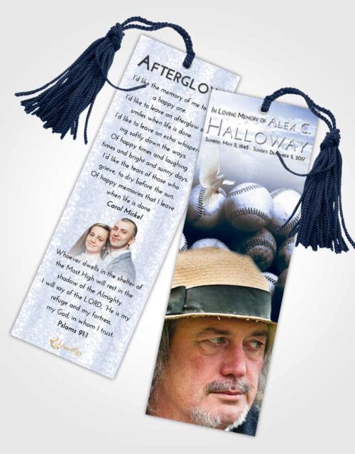 Funeral Bookmark Template Splendid Foul Ball