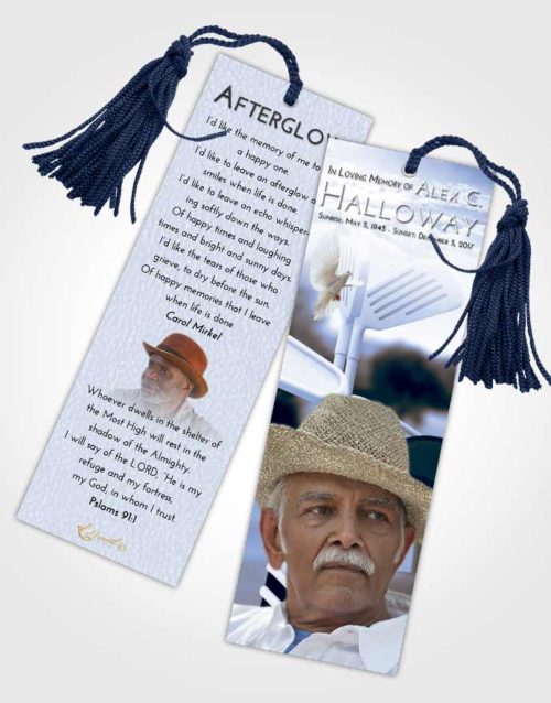 Funeral Bookmark Template Splendid Golf Fairway