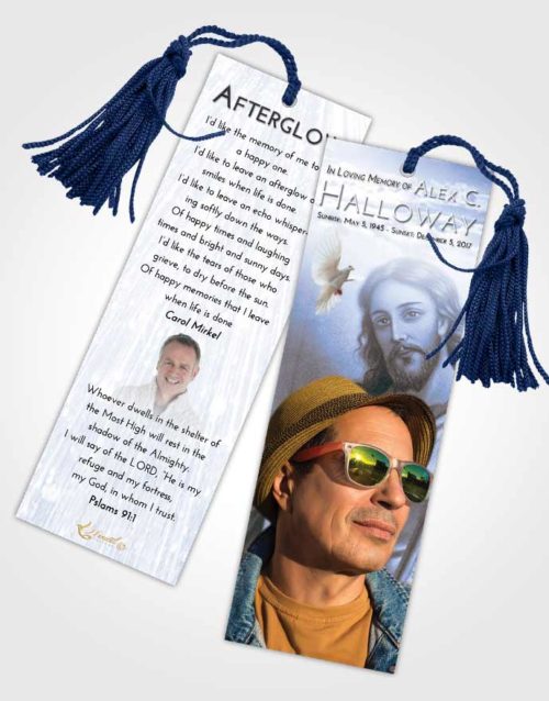 Funeral Bookmark Template Splendid Life of Jesus