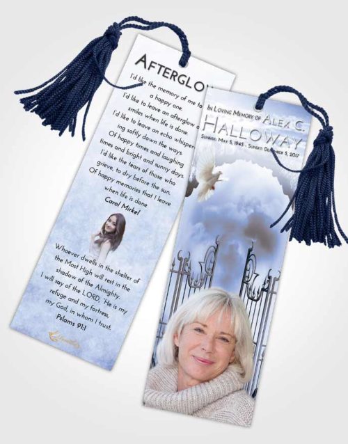Funeral Bookmark Template Splendid Mystical Gates of Heaven