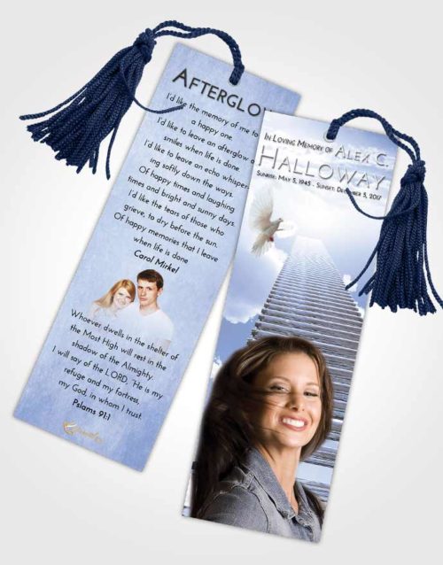 Funeral Bookmark Template Splendid Steps to Heaven