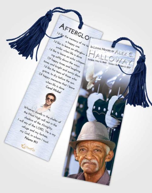 Funeral Bookmark Template Splendid Veterans Goodbye