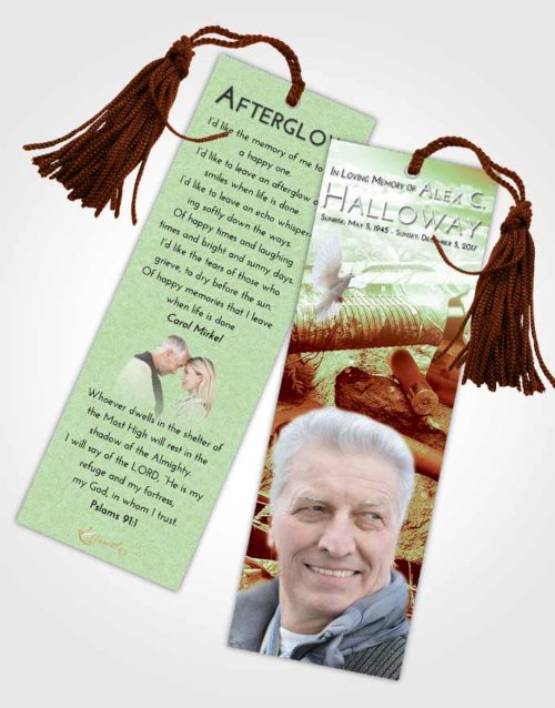 Funeral Bookmark Template Strawberry Mist Hunters Life