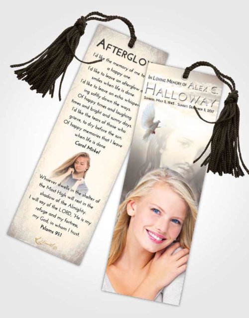 Funeral Bookmark Template Tranquil Jesus Christ