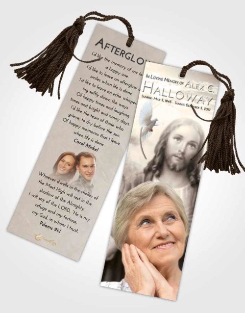 Funeral Bookmark Template Tranquil Jesus our Lord