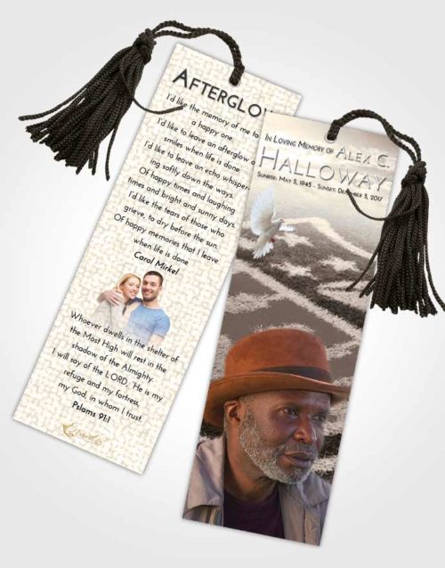 Funeral Bookmark Template Tranquil NFL Football