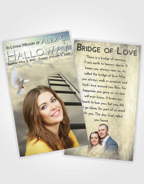 Funeral Prayer Card Template At Dusk Stairway to Forever