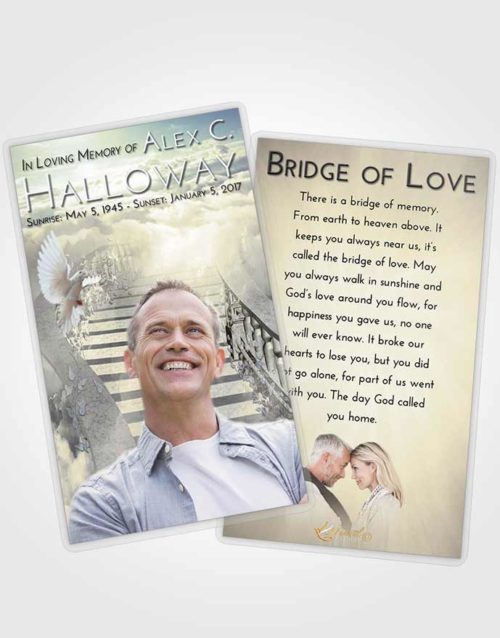 Funeral Prayer Card Template At Dusk Stairway to Freedom
