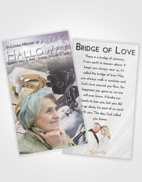 Funeral Prayer Card Template Evening Sewing Love
