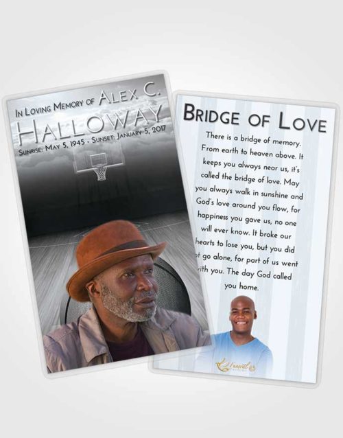 Funeral Prayer Card Template Freedom Basketball Dreams