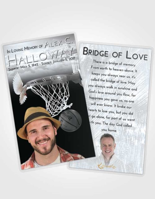 Funeral Prayer Card Template Freedom Basketball Journey