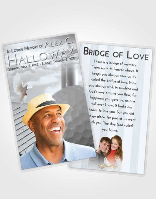 Funeral Prayer Card Template Freedom Golf Day