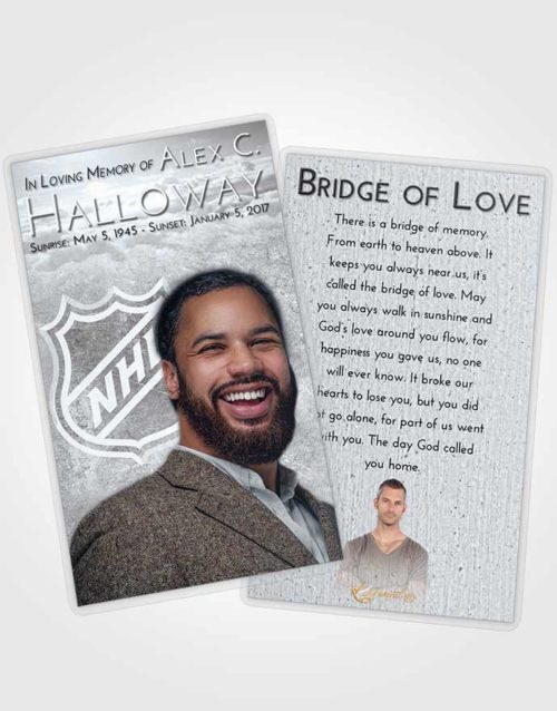 Funeral Prayer Card Template Freedom Hockey Tranquility