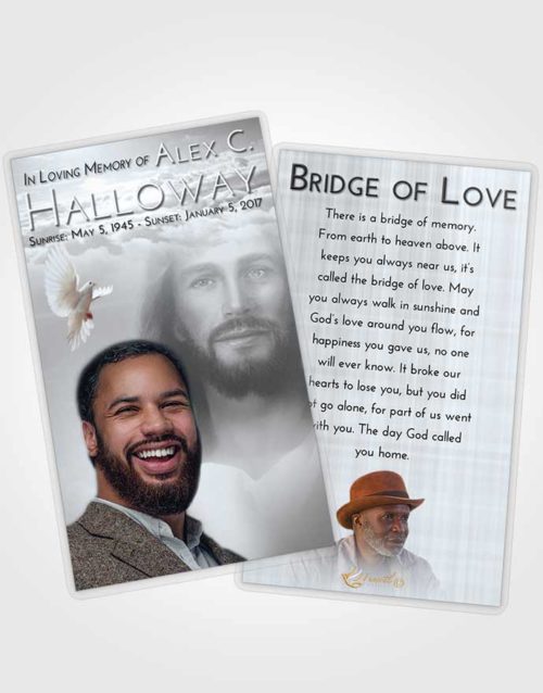 Funeral Prayer Card Template Freedom Jesus in Heaven