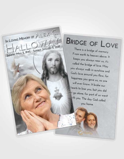 Funeral Prayer Card Template Freedom Jesus our Lord