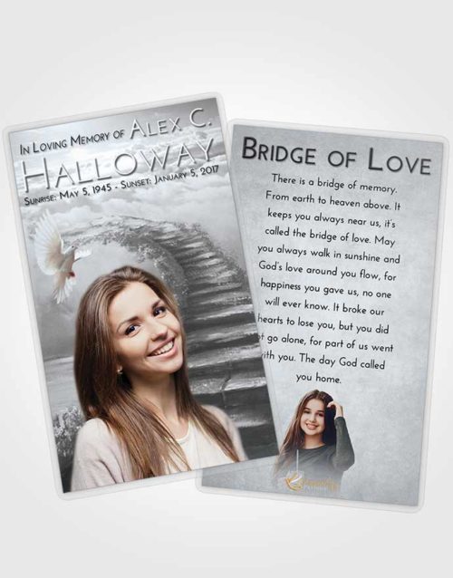 Funeral Prayer Card Template Freedom Stairway Above