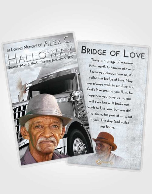 Funeral Prayer Card Template Freedom Trucker Hours