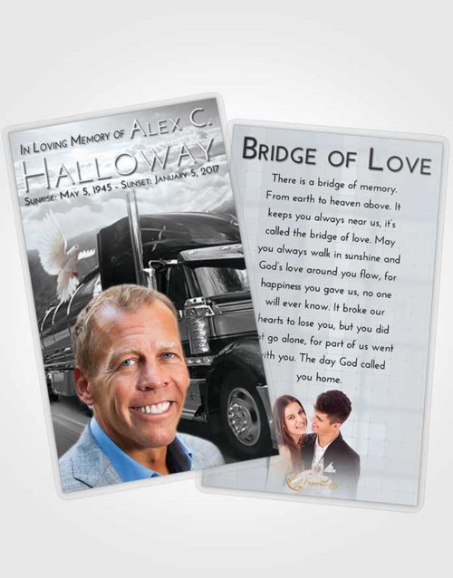 Funeral Prayer Card Template Freedom Trucker Life
