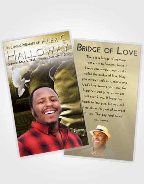 Funeral Prayer Card Template Harmony Cowboy Love