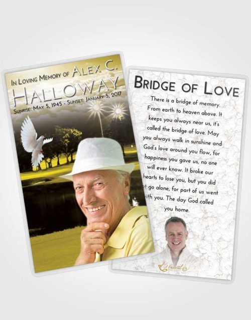 Funeral Prayer Card Template Harmony Golf Paradise