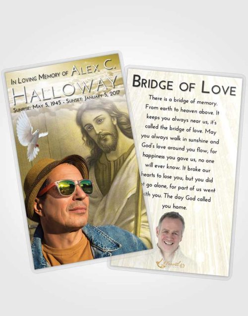 Funeral Prayer Card Template Harmony Life of Jesus