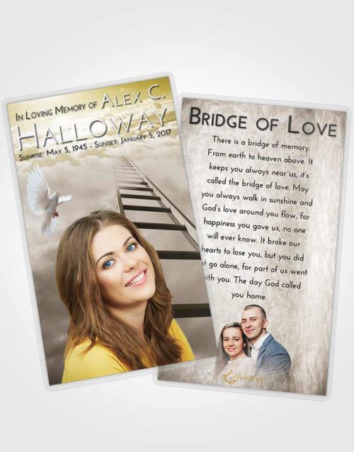 Funeral Prayer Card Template Harmony Stairway to Forever