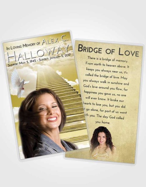 Funeral Prayer Card Template Harmony Steps to Heaven