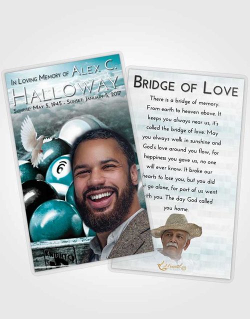 Funeral Prayer Card Template Loving Embrace Billiards Love