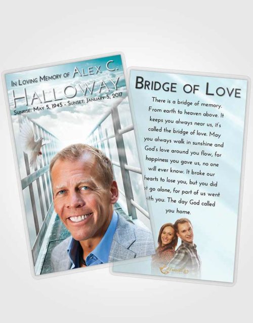 Funeral Prayer Card Template Loving Embrace Stairway to Faith
