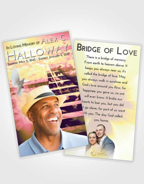 Funeral Prayer Card Template Loving Mix Stairway for the Soul