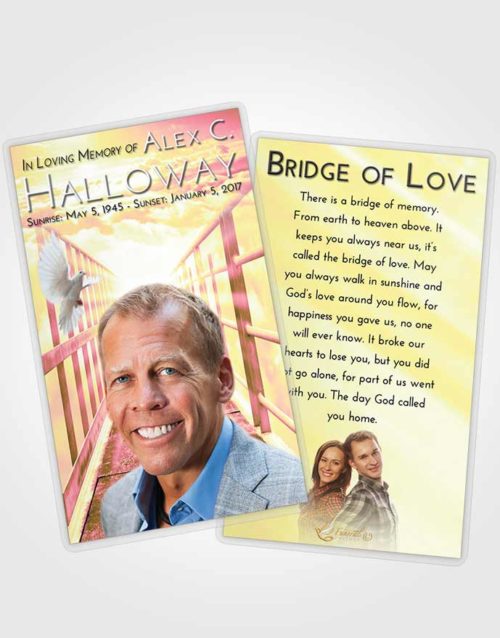 Funeral Prayer Card Template Loving Mix Stairway to Faith