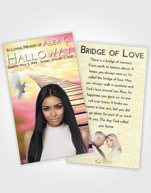 Funeral Prayer Card Template Loving Mix Stairway to Life