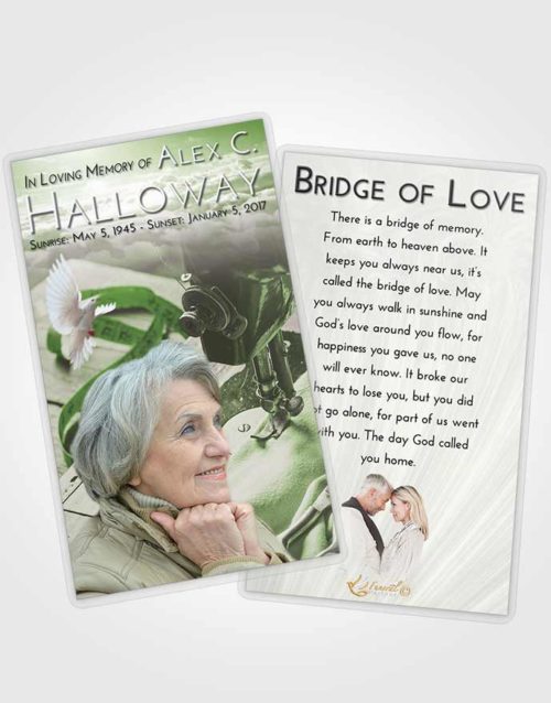 Funeral Prayer Card Template Loving Sewing Love