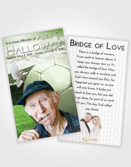 Funeral Prayer Card Template Misty Soccer Love