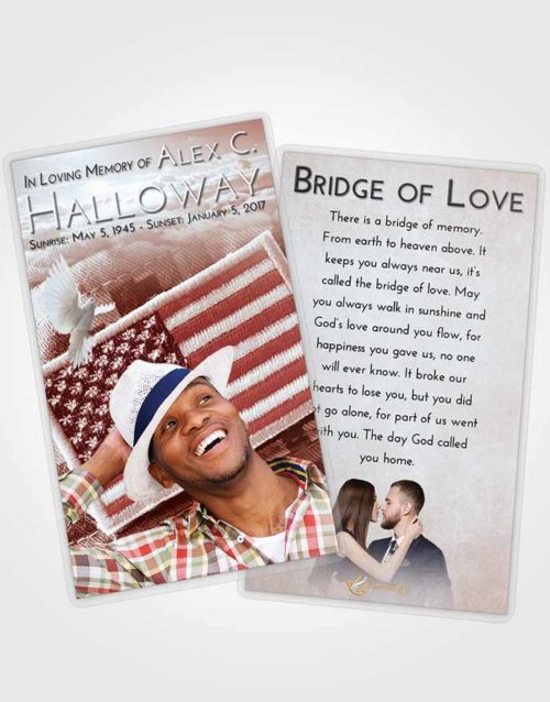 Funeral Prayer Card Template Ruby Love Army Days