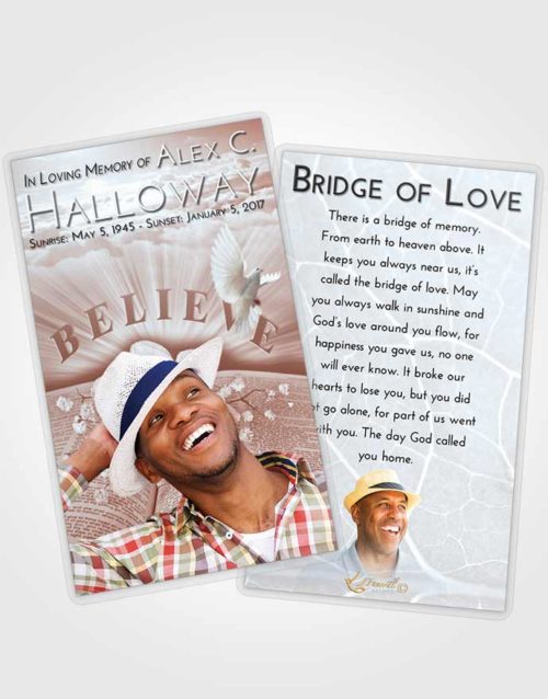 Funeral Prayer Card Template Ruby Love Bible Belief