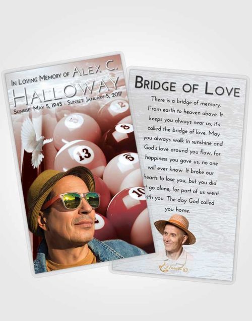 Funeral Prayer Card Template Ruby Love Billiards Serenity