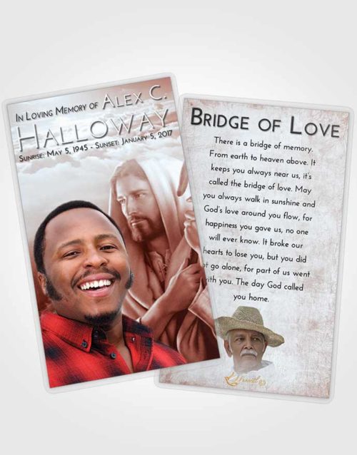 Funeral Prayer Card Template Ruby Love Faith in Jesus