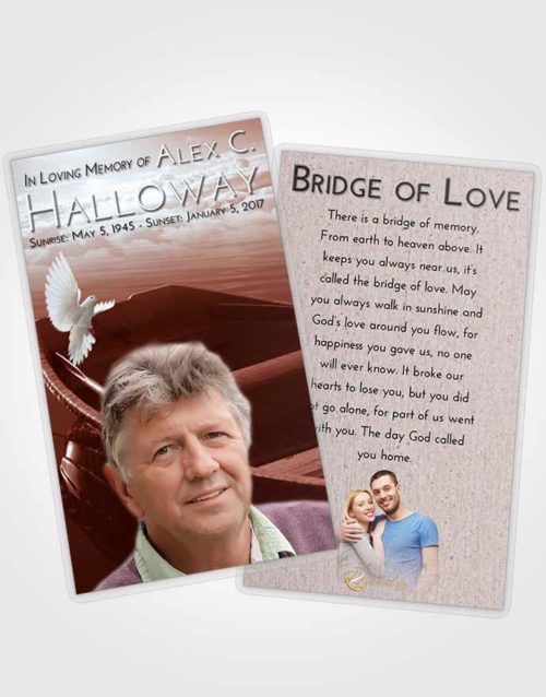 Funeral Prayer Card Template Ruby Love Fishing Boat