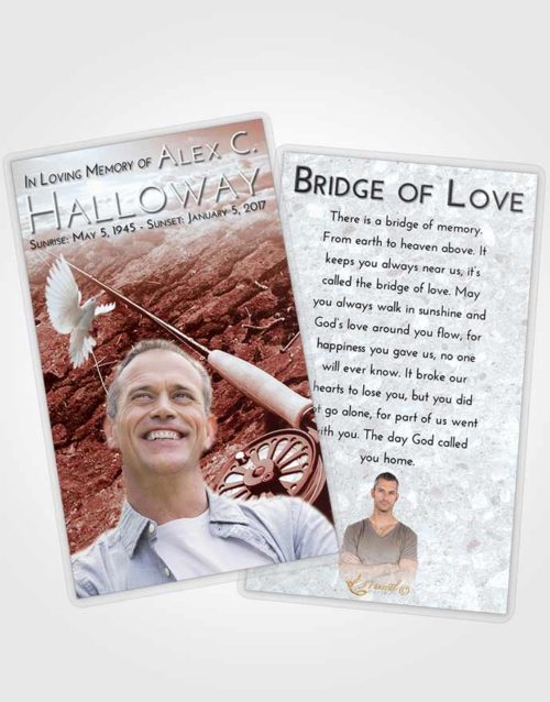 Funeral Prayer Card Template Ruby Love Fishing on the Rocks