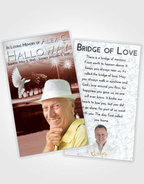 Funeral Prayer Card Template Ruby Love Golf Paradise