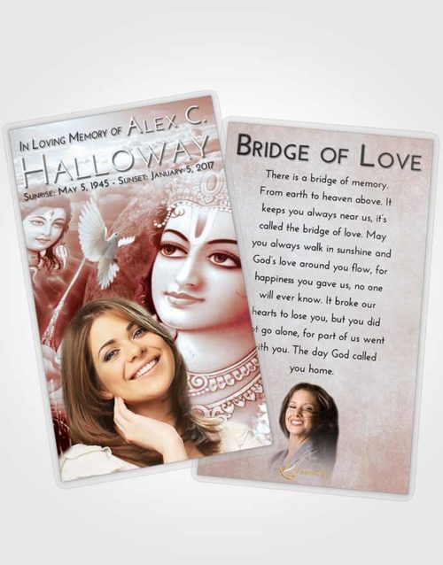 Funeral Prayer Card Template Ruby Love Hindu Majesty