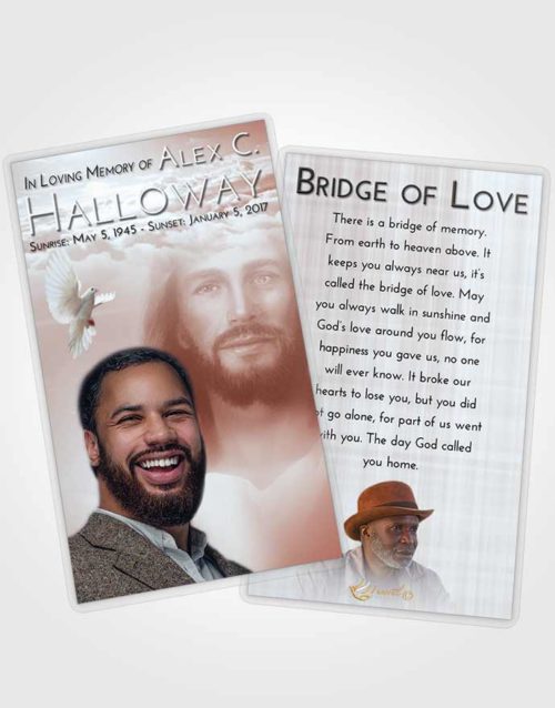 Funeral Prayer Card Template Ruby Love Jesus in Heaven