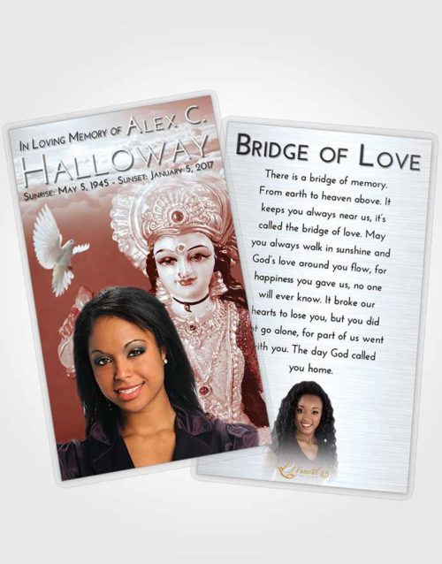 Funeral Prayer Card Template Ruby Love Lakshmi Desire