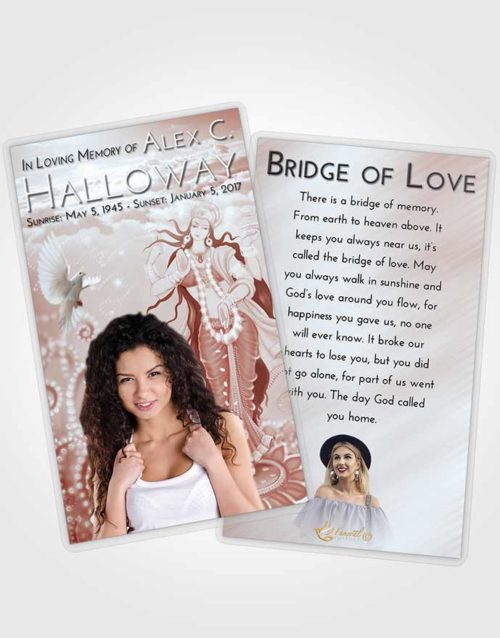 Funeral Prayer Card Template Ruby Love Lakshmi Divinity