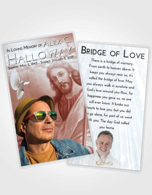 Funeral Prayer Card Template Ruby Love Life of Jesus