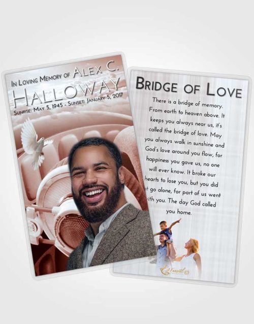 Funeral Prayer Card Template Ruby Love Music Alley