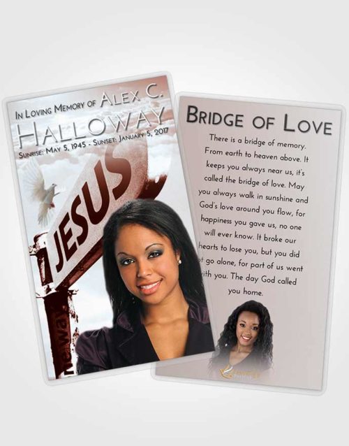Funeral Prayer Card Template Ruby Love Road to Jesus