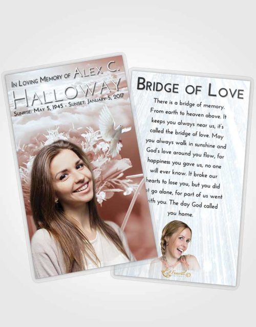 Funeral Prayer Card Template Ruby Love Rose Love