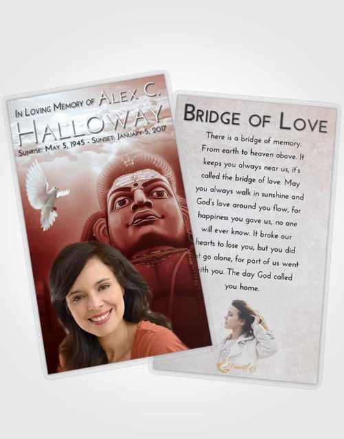 Funeral Prayer Card Template Ruby Love Shiva Surprise